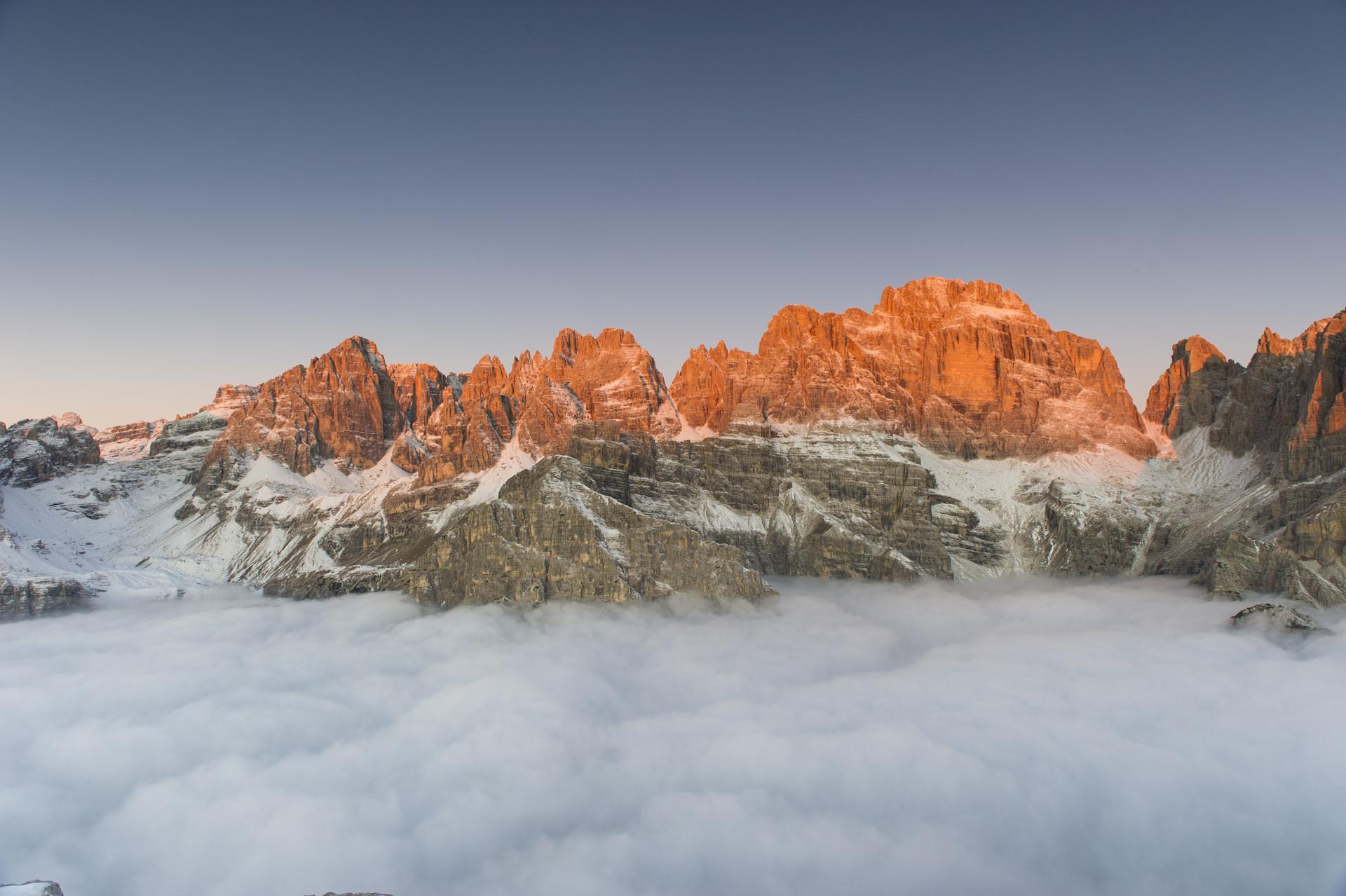 Alba in Paganella Trentino Ski Sunrise Andalo Paganella Ski